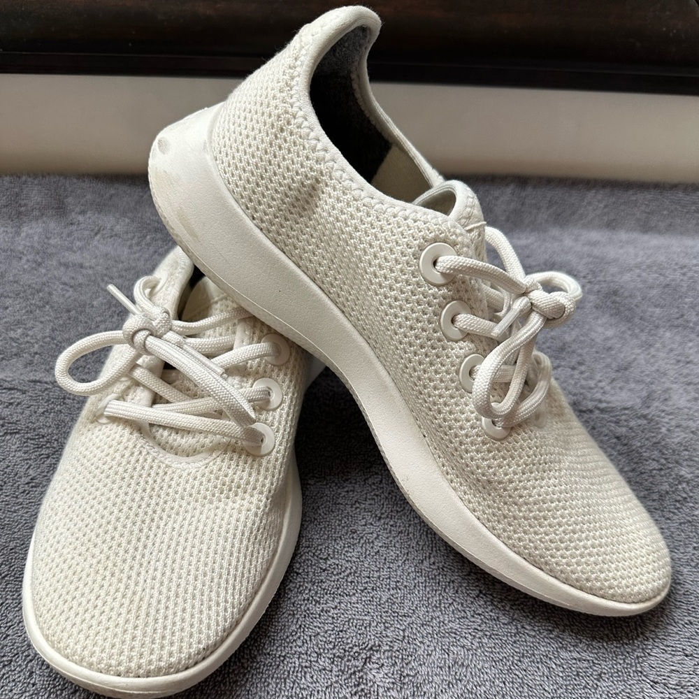 White AllBirds Tree Runners